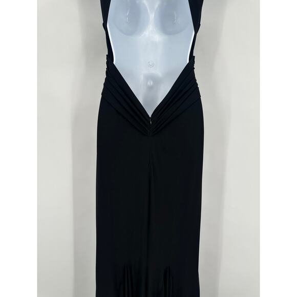 Vintage Y2k Caché Maxi Dress Backless Long Formal Crystal Mermaid Evening Gown - Picture 8 of 11